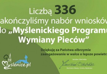 Podsumowanie naboru do Myślenickiego Programu Wymiany Pieców 