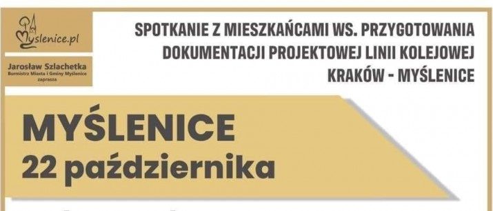 Kolej na Myślenice – kolejne spotkanie z mieszkańcami! 