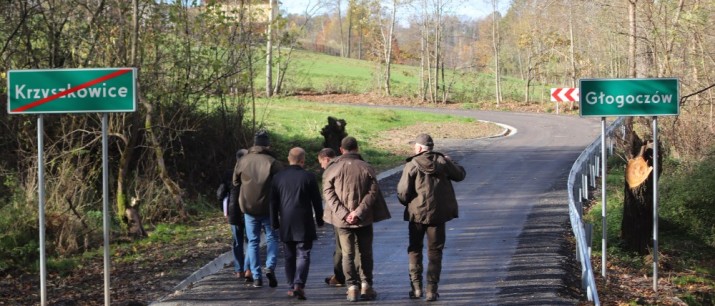 Oddano do użytku drogę `Pod Las` - łączącą Krzyszkowice z Głogoczowem