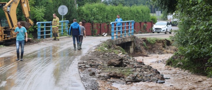 1,6 mln zł na usuwanie skutków powodzi - trwają prace w Gminie Myślenice