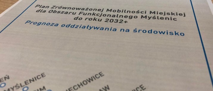 Ogłoszenie: Strategiczna ocena oddziaływania na środowisko Planu Zrównoważonej Mobilności Miejskiej dla Obszaru Funkcjonalnego Myślenic do roku 2032+