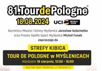 Tour de Pologne z premią lotną w Myślenicach - zapraszamy do strefy kibica z telebimem!